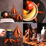 Wooden Trivets For Hot Dishes Tree Shape Trivet Set Coaster For Teapot Hot Pots