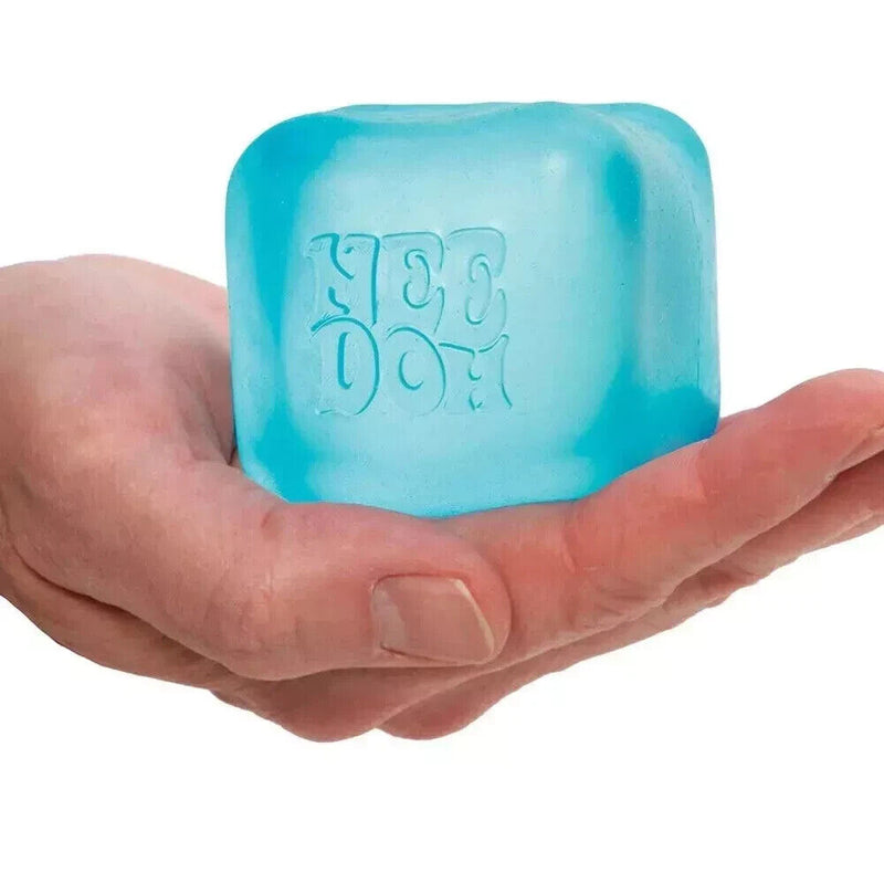 Nee Doh Nice Cube Squish Toy, Ages 3+ (Blue)