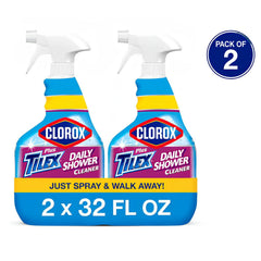 Clorox Plus Tilex Daily Shower Cleaner, 32 Fluid Ounce Spray Bottle, Pack of 2 - Covaura