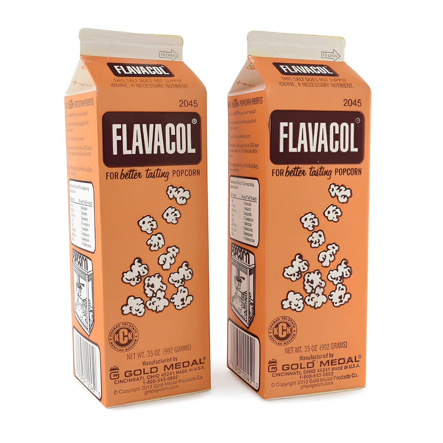 Gold Medal Products 2045 Flavacol Seasoning Popcorn Salt 35 OZ(Pack of 2) - Covaura