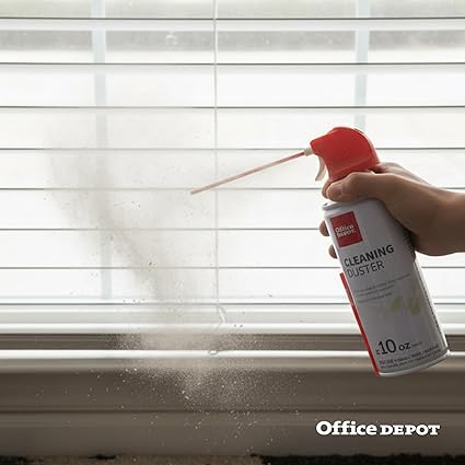 Office Depot Cleaning Duster, 10 Oz Compressed Canned Air for Electronics, Keyboard Cleaner for Computer, Laptop, PC, Printer, Office Equipment, Moisture - Free, Pack of 2 - Covaura