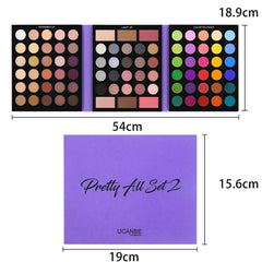 UCANBE 86 Colors Nude Eyeshadow Palette with 15pcs Makeup Brushes Set, Matte Glitter Long Lasting Highly Pigmented Waterproof Colorful Eye Shadow Contour Blush Powder Highlighter All in One - Covaura