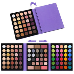 UCANBE 86 Colors Nude Eyeshadow Palette with 15pcs Makeup Brushes Set, Matte Glitter Long Lasting Highly Pigmented Waterproof Colorful Eye Shadow Contour Blush Powder Highlighter All in One - Covaura